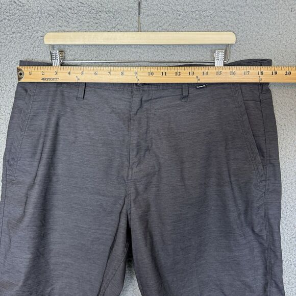 HURLEY Shorts Mens 36 Grey‎ Hybrid Chino Wicking Casual Stretch - Picture 3 of 6